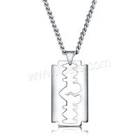 Ожерелье из нержавеющей стали ювелирные изделия, титан, ювелирные изделия моды & Мужский, 59.5cm, продается PC