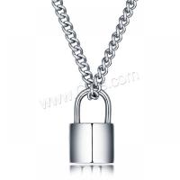 Titanium Steel Jewelry Necklace, fashion jewelry & Unisex, 59.5cm 