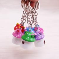 Resin Key Chain, with Zinc Alloy, Unisex & mixed, mixed colors, 2cm 