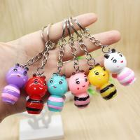 Resin Key Chain, with Zinc Alloy, Unisex & mixed, mixed colors 