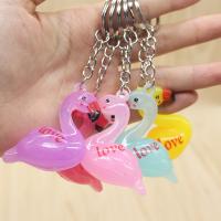 Acrylic Key Chain, with Zinc Alloy, Unisex & mixed, mixed colors, 5.3cm 
