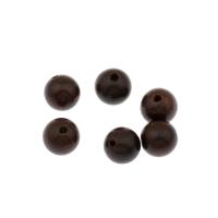 деревянный Бусины, Круглая, коричневый, 10mm, отверстие:Приблизительно 1mm, продается сумка