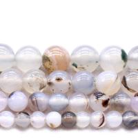 Perle Agate naturel océan, agate océan, Rond, poli, DIY & normes différentes pour le choix, plus de couleurs à choisir Environ 1mm, Vendu par brin
