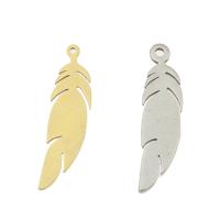 Stainless Steel Feather Pendant Approx 1.1mm 