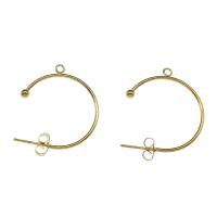 Stainless Steel Earring Stud Component golden 
