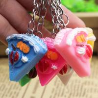 Resin Key Chain, with Zinc Alloy, fashion jewelry & Unisex & mixed, mixed colors, 3.5CMx3CM 