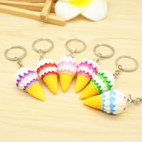 Resin Key Chain, with Zinc Alloy, Unisex & mixed, mixed colors, 4CM 