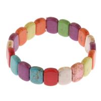 Synthetic Turquoise Bracelet, fashion jewelry & Unisex, multi-colored Approx 7.5 Inch 