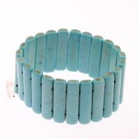 Bracelet à turquoises synthétique, turquoise synthétique, bijoux de mode & unisexe, blue ciel Environ 7.5 pouce Vendu par sac