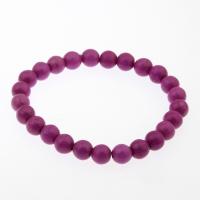Synthetic Turquoise Bracelet, Round, fashion jewelry & Unisex, purple, 8mm Approx 7.5 Inch 