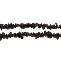 Granat Naturperlen, Klumpen, Wein rot, 9*8*3mm-13*6*3mm, Bohrung:ca. 1mm, Länge:ca. 14.9 ZollInch, verkauft von Strang