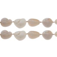 Gemischte Edelstein Perlen, Kirschstein, Klumpen, weiß, 23*20*11mm-38*30*27mm, Bohrung:ca. 1mm, Länge:ca. 14.9 ZollInch, verkauft von Strang