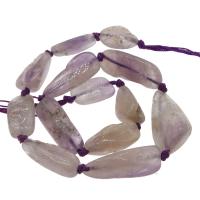 Natürliche Amethyst Perlen, Klumpen, violett, 21*16*8mm-42*26*16mm, Bohrung:ca. 1mm, Länge:ca. 14.9 ZollInch, verkauft von Strang