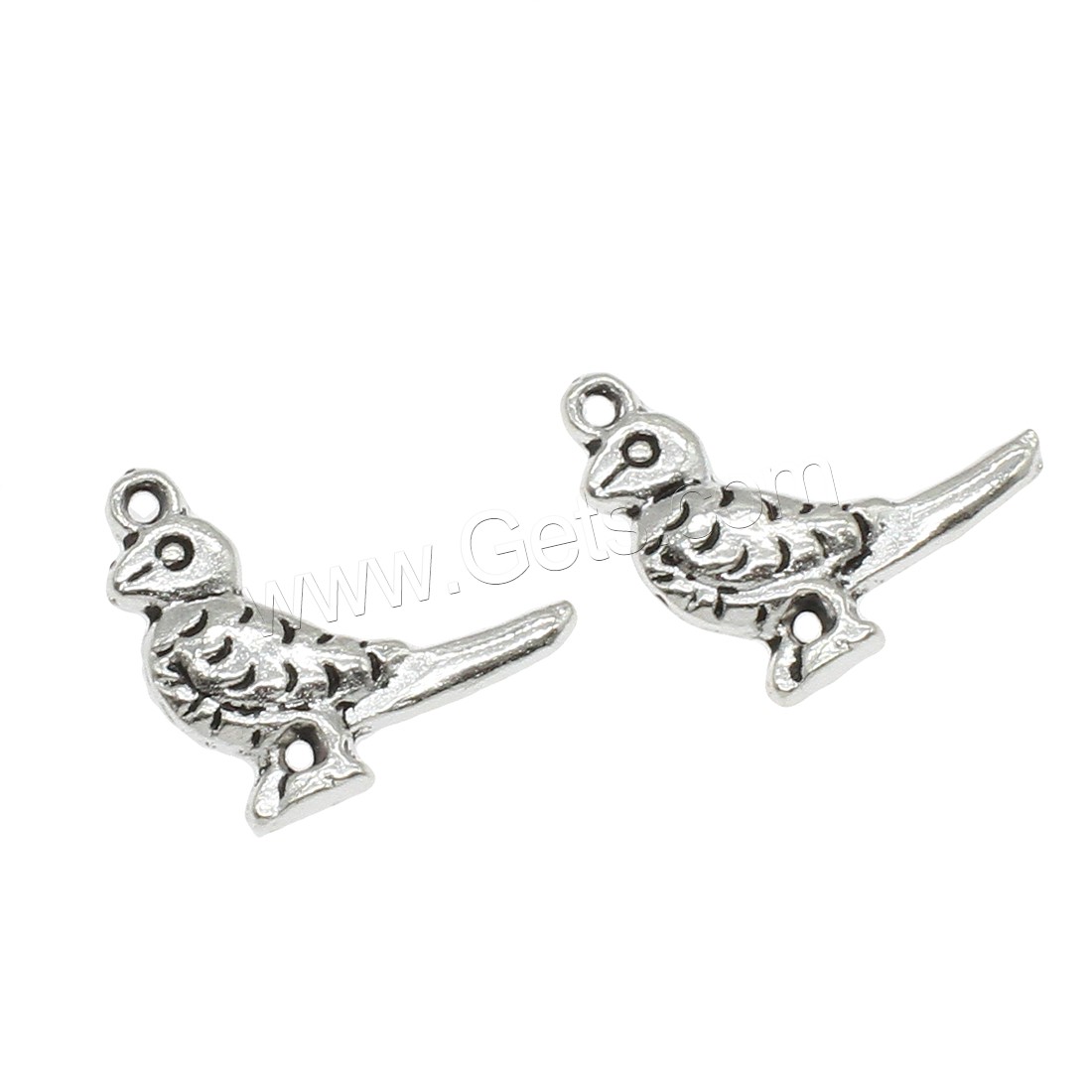 Animal Zinc Alloy Connector, Bird, plated, 1/1 loop, more colors for choice, 18x15x1.8mm, Hole:Approx 2mm, Approx 1000PCs/KG, Sold By KG
