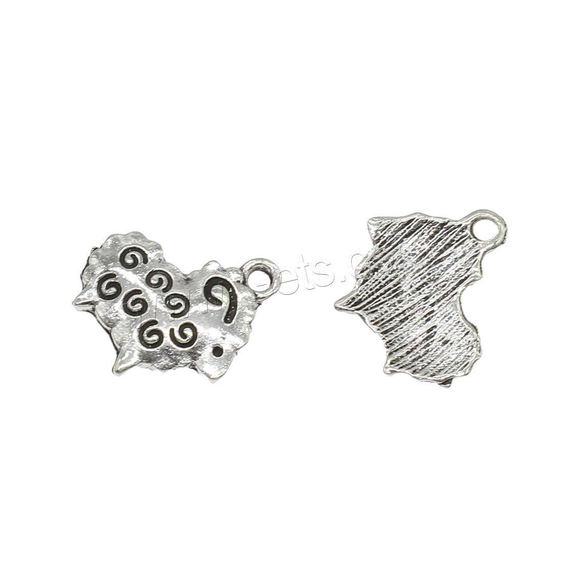 Zinc Alloy Animal Pendants, Sheep, plated, more colors for choice, 17x17.5x2mm, Hole:Approx 2mm, Approx 625PCs/KG, Sold By KG