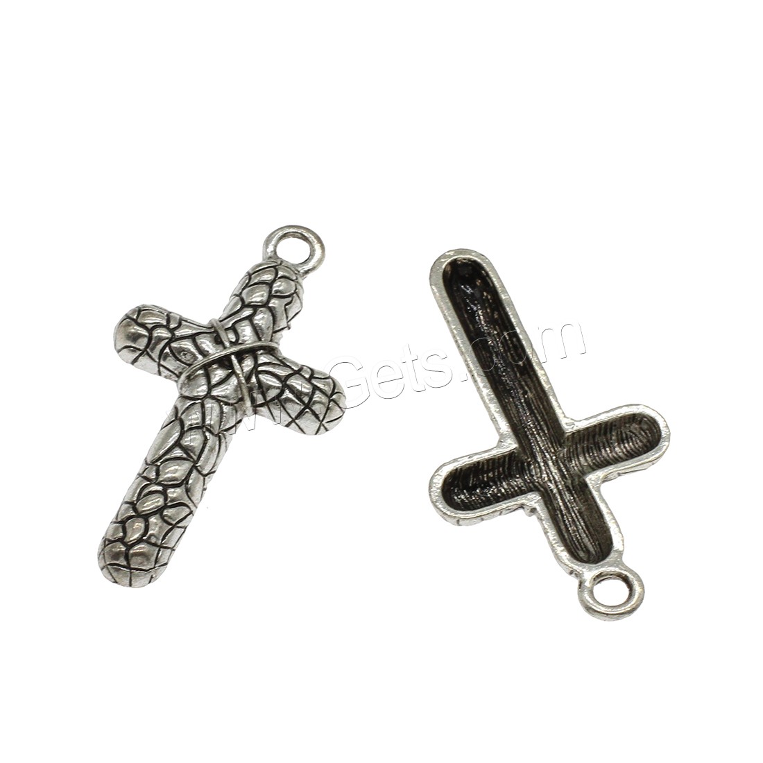Zinc Alloy Cross Pendants, plated, more colors for choice, 24.5x44x4.5mm, Hole:Approx 3mm, Approx 166PCs/KG, Sold By KG