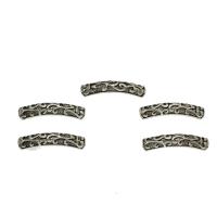 Zinc Alloy Curved Tube Beads, plated Approx 1.4mm, Approx 