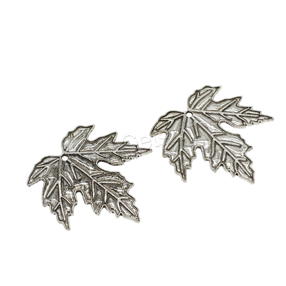 Zinc Alloy Leaf Pendants, plated, more colors for choice, 52.5x51x1.7mm, Hole:Approx 2.4mm, Approx 222PCs/KG, Sold By KG