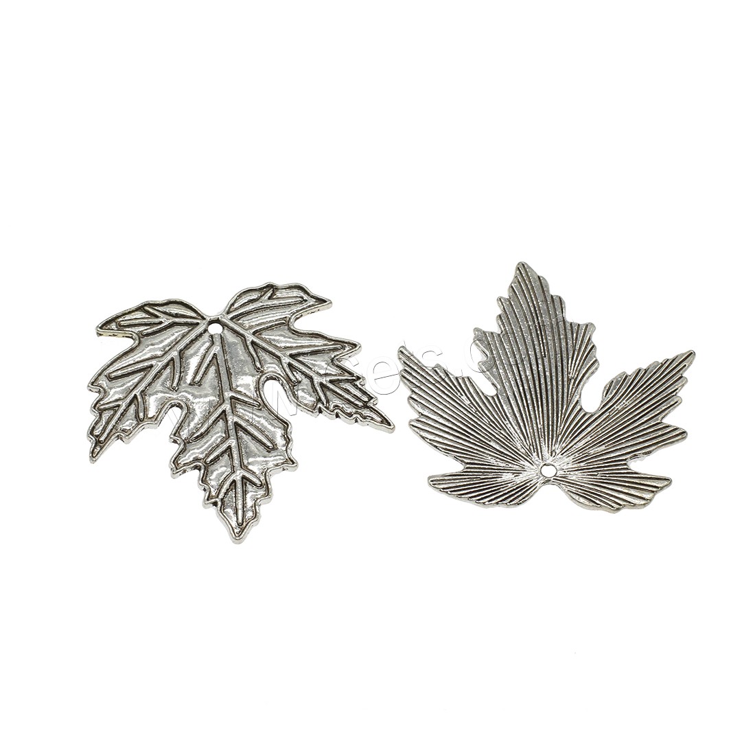 Zinc Alloy Leaf Pendants, plated, more colors for choice, 52.5x51x1.7mm, Hole:Approx 2.4mm, Approx 222PCs/KG, Sold By KG