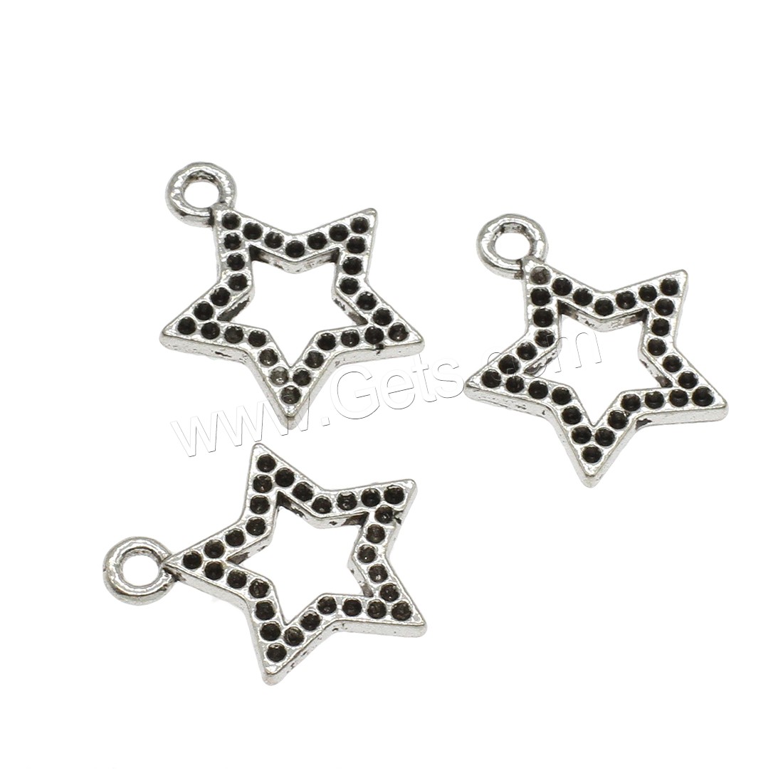 Zinc Alloy Star Pendant, plated, hollow, more colors for choice, 19.5x23.5x2mm, Hole:Approx 2.5mm, Approx 500PCs/KG, Sold By KG