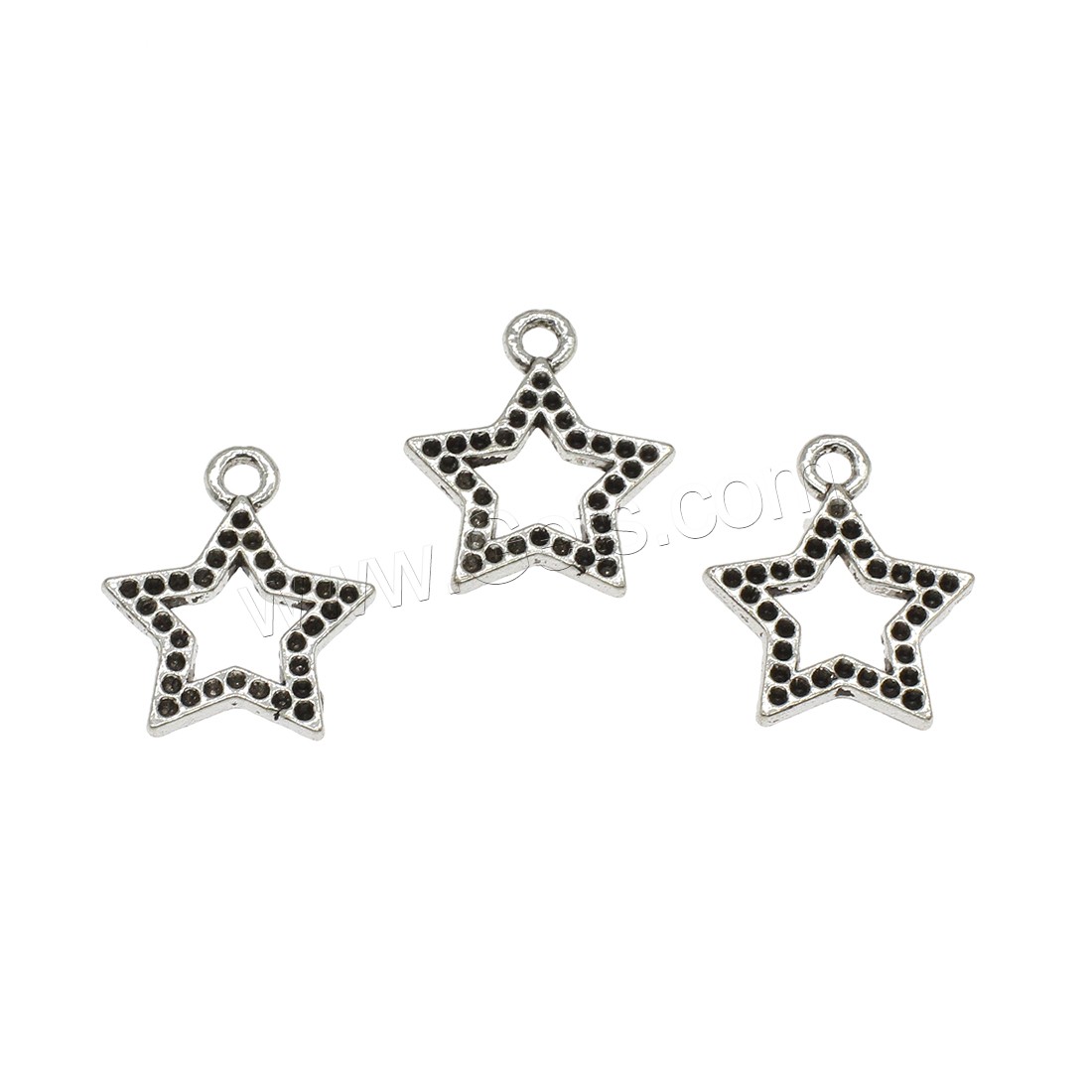 Zinc Alloy Star Pendant, plated, hollow, more colors for choice, 19.5x23.5x2mm, Hole:Approx 2.5mm, Approx 500PCs/KG, Sold By KG