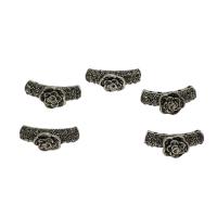 Zinc Alloy Curved Tube Beads, plated, micro pave cubic zirconia Approx 3.6mm, Approx 