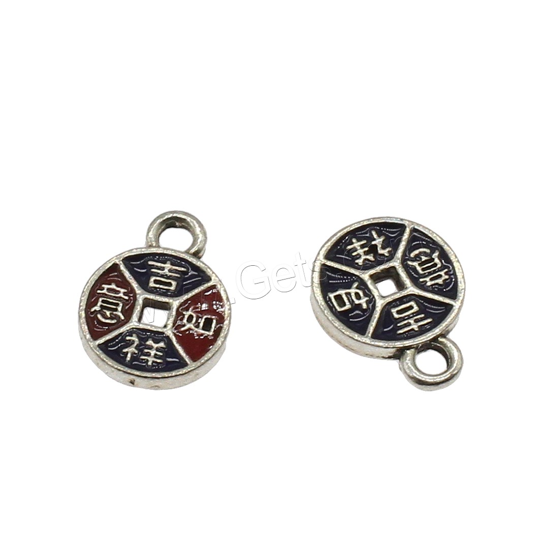 Zinc Alloy Enamel Pendants, plated, more colors for choice, 10x13x1.6mm, Hole:Approx 1.9mm, Approx 1111PCs/KG, Sold By KG