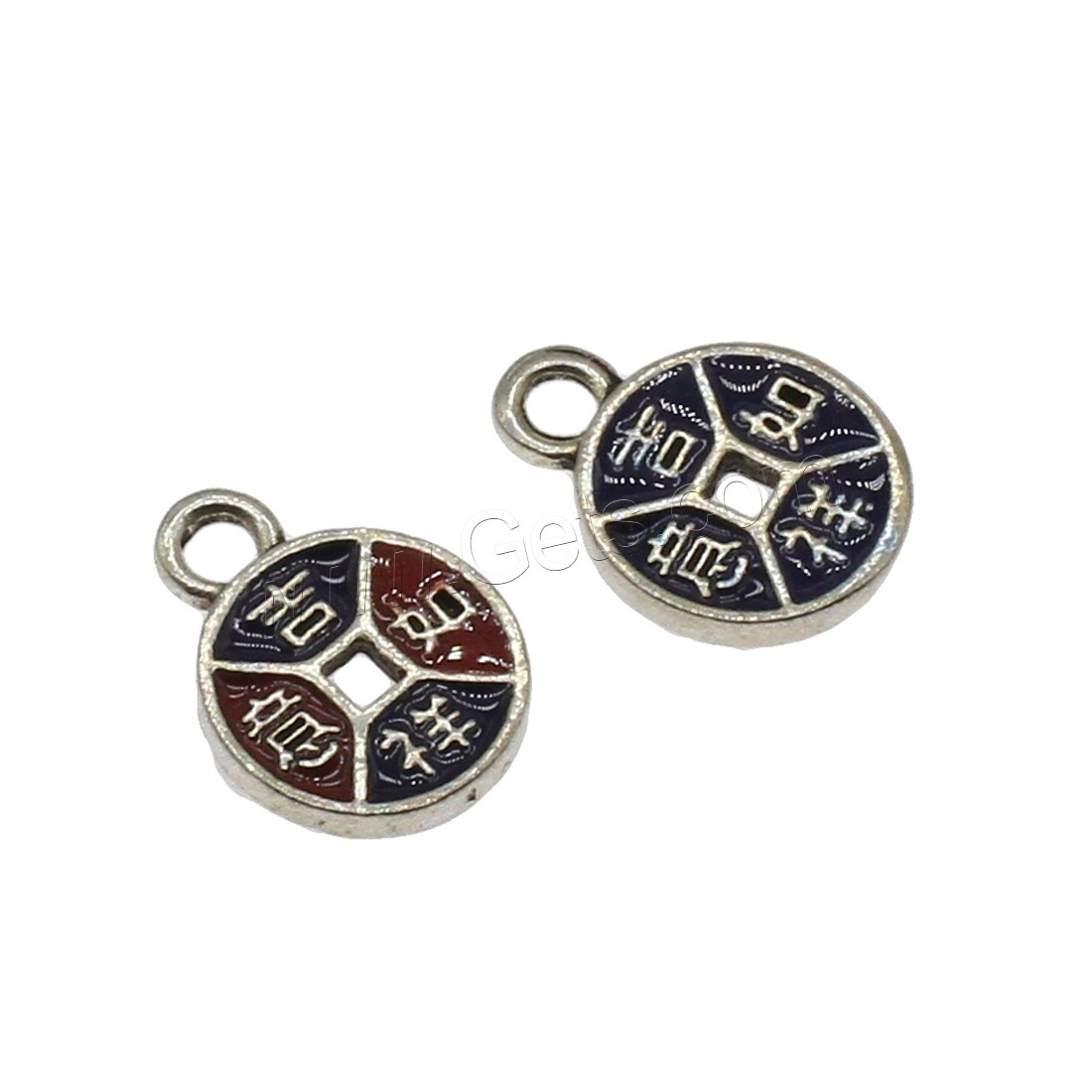 Zinc Alloy Enamel Pendants, plated, more colors for choice, 10x13x1.6mm, Hole:Approx 1.9mm, Approx 1111PCs/KG, Sold By KG