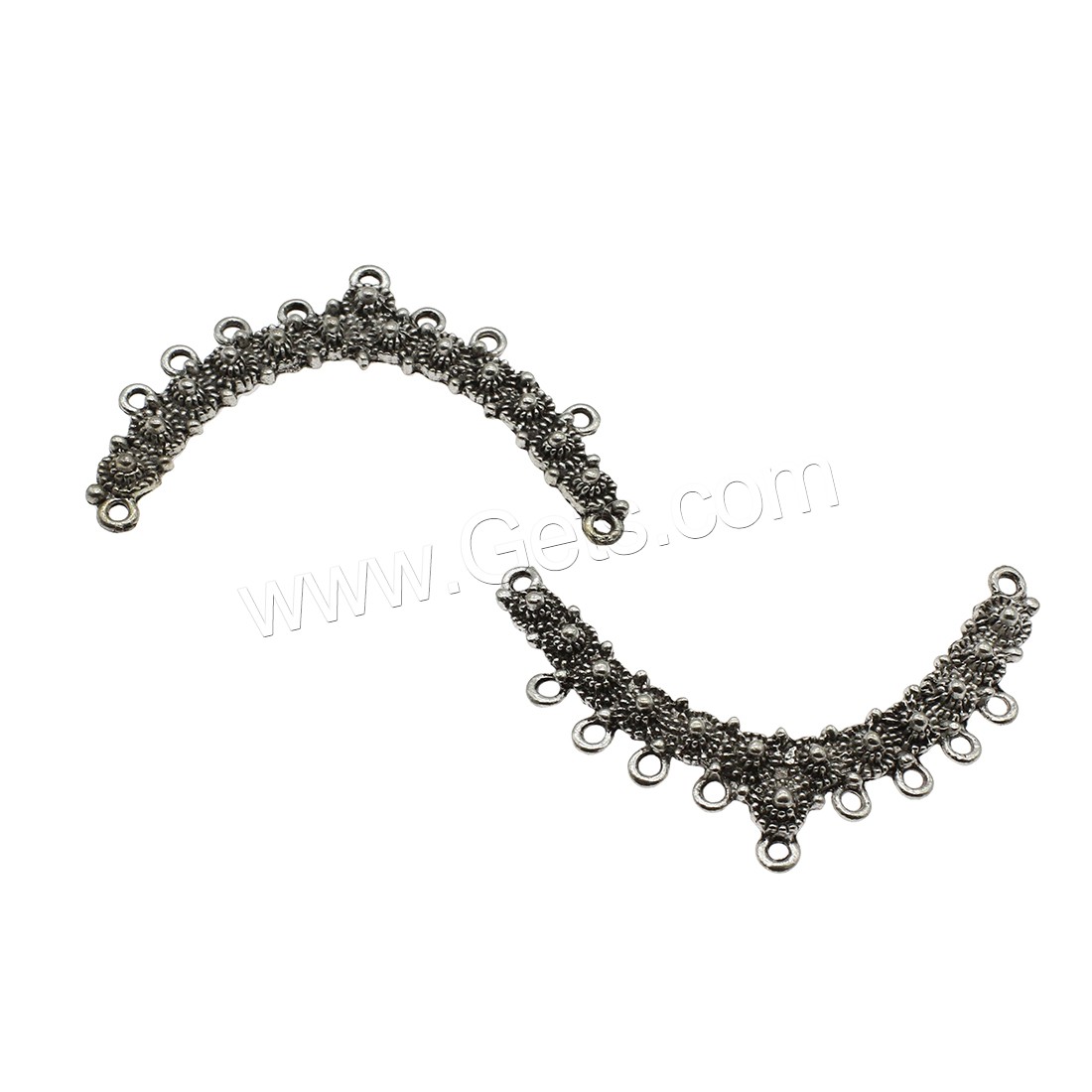 Zinc Alloy Charm Connector, plated, 2/9 loop, more colors for choice, 61x40x3mm, Hole:Approx 2mm, Approx 147PCs/KG, Sold By KG