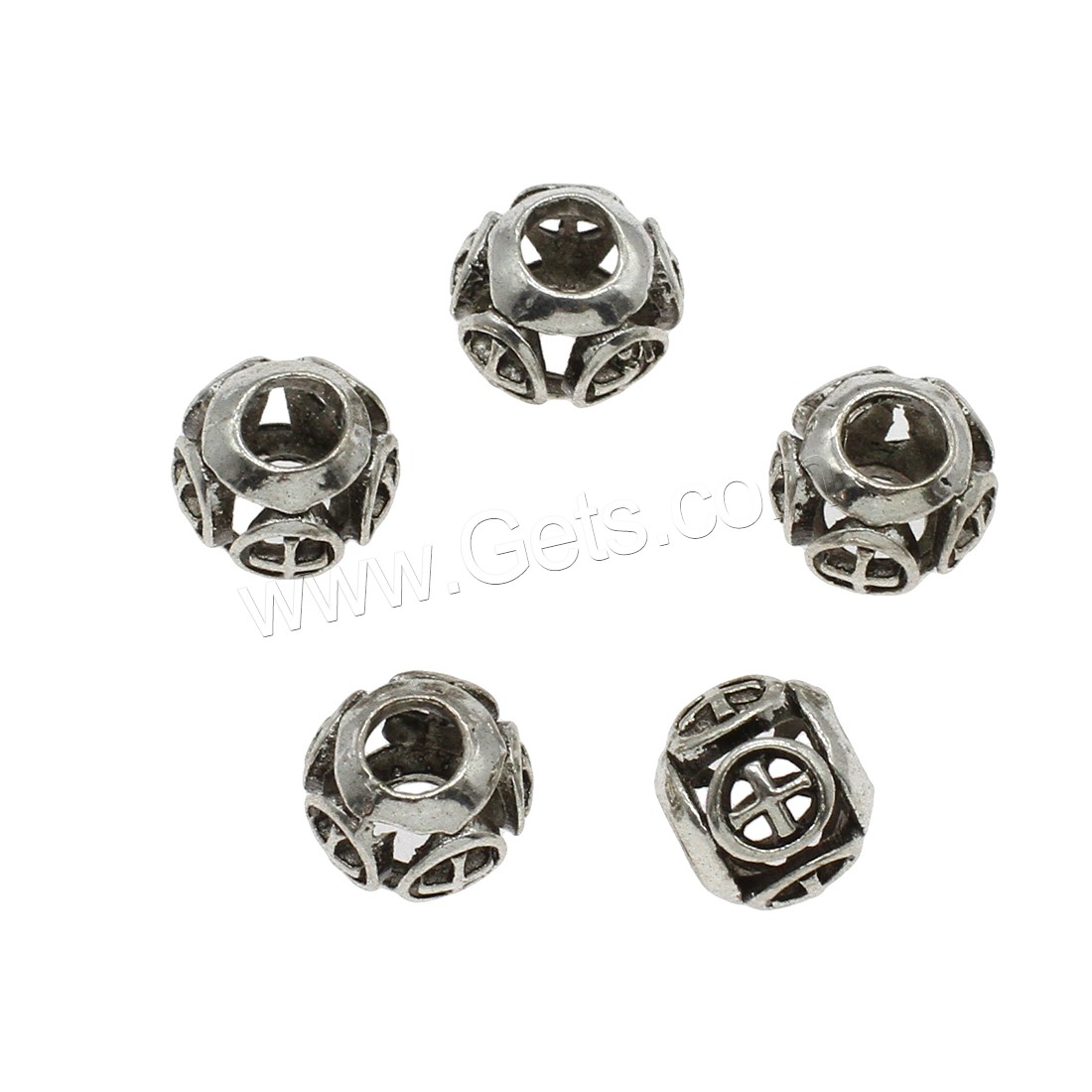 Zinc Alloy European Beads, plated, hollow, more colors for choice, 11x9mm, Hole:Approx 4.5mm, Approx 1000PCs/KG, Sold By KG