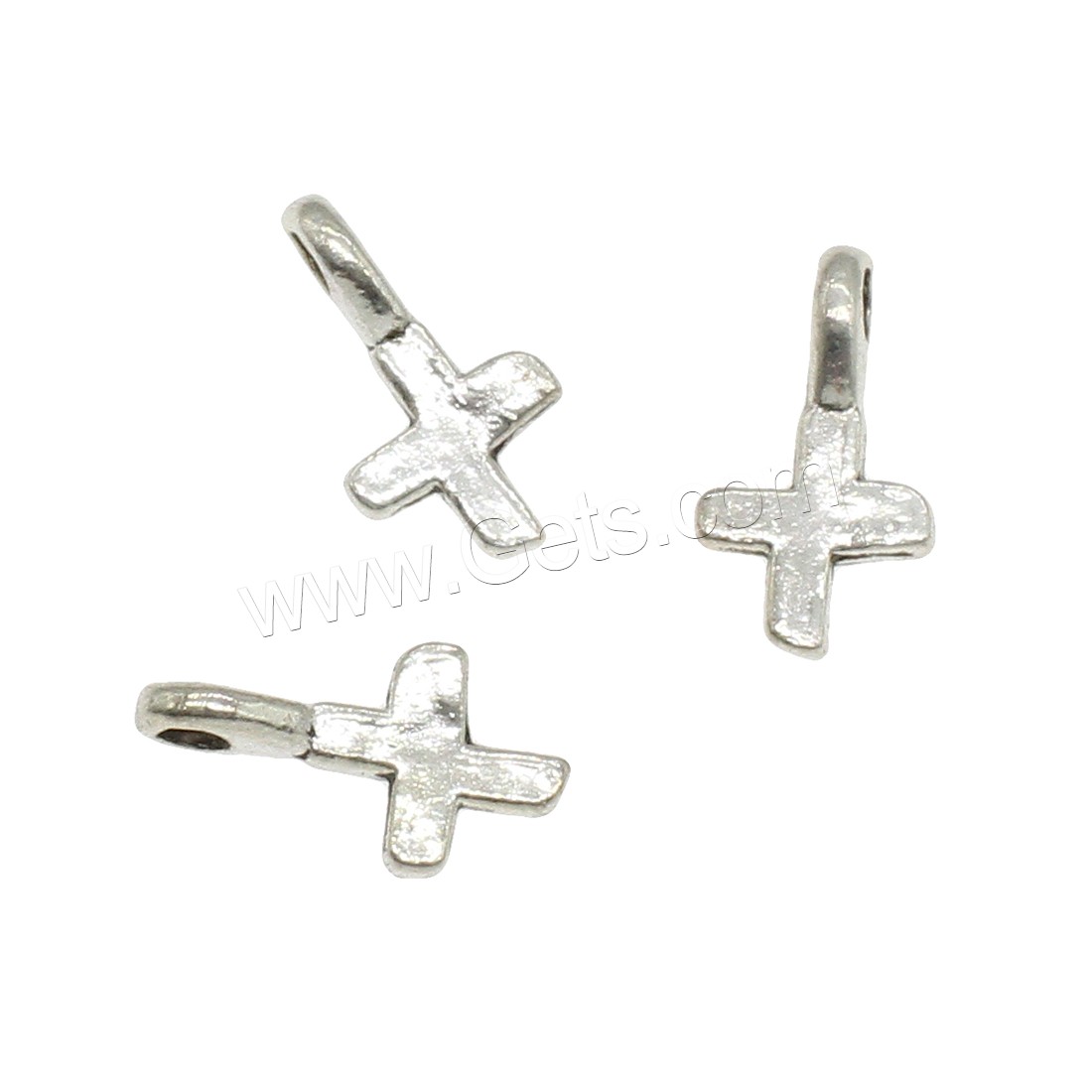 Zinc Alloy Cross Pendants, plated, more colors for choice, 8.5x15.5x4mm, Hole:Approx 2.5mm, Approx 2000PCs/KG, Sold By KG