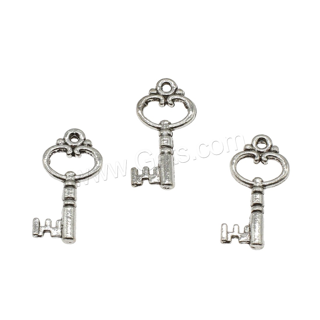 Zinc Alloy Key Pendants, plated, more colors for choice, 12x26x2.5mm, Hole:Approx 1.5mm, Approx 666PCs/KG, Sold By KG