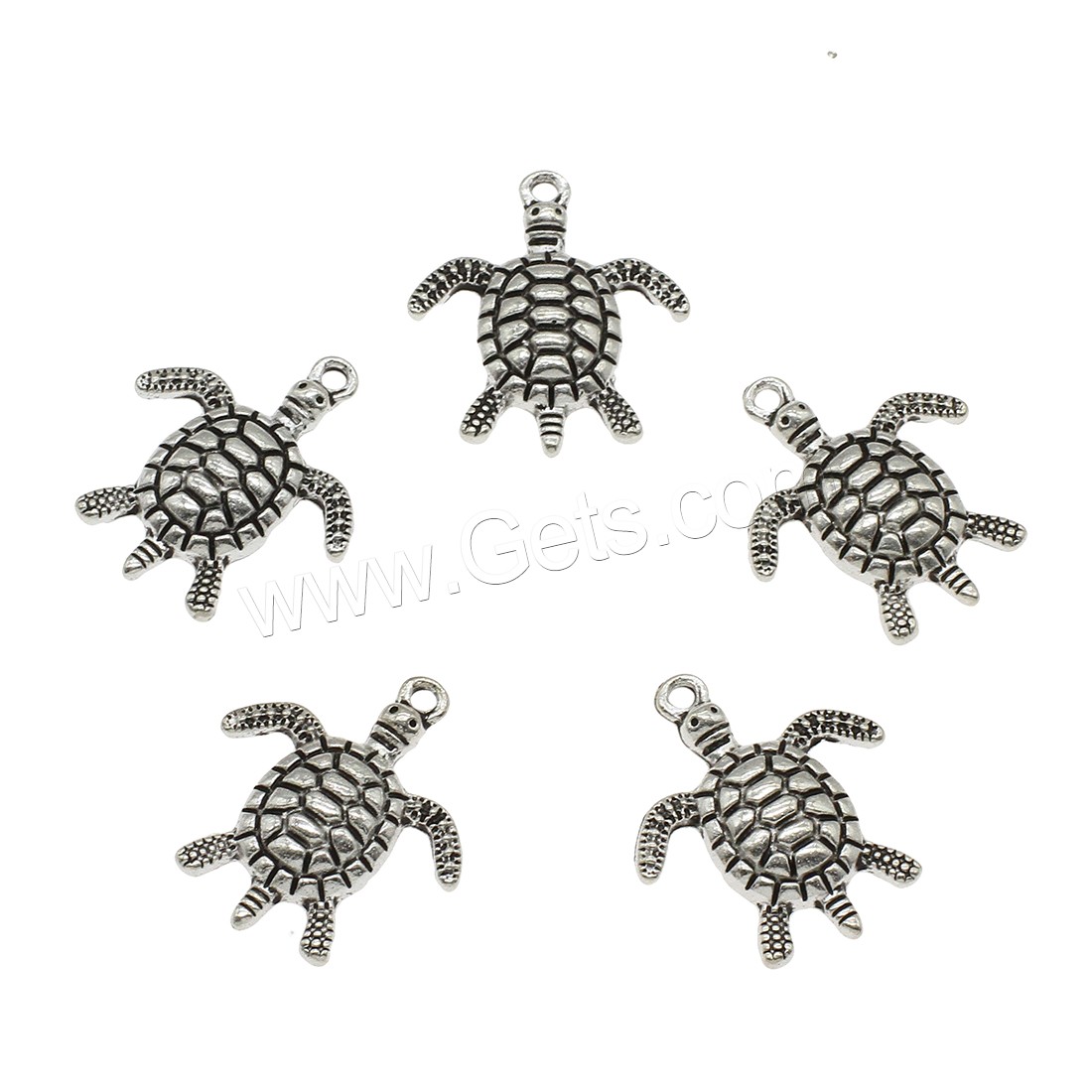 Zinc Alloy Animal Pendants, Turtle, plated, more colors for choice, 21x24x3.5mm, Hole:Approx 1.8mm, Approx 588PCs/KG, Sold By KG