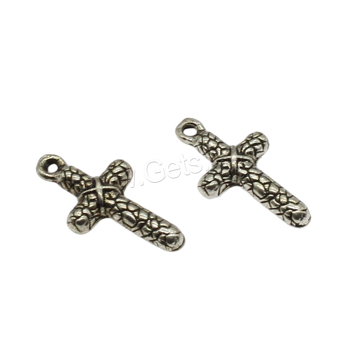 Zinc Alloy Cross Pendants, plated, more colors for choice, 9.5x17.5x2.2mm, Hole:Approx 1mm, Approx 1666PCs/KG, Sold By KG