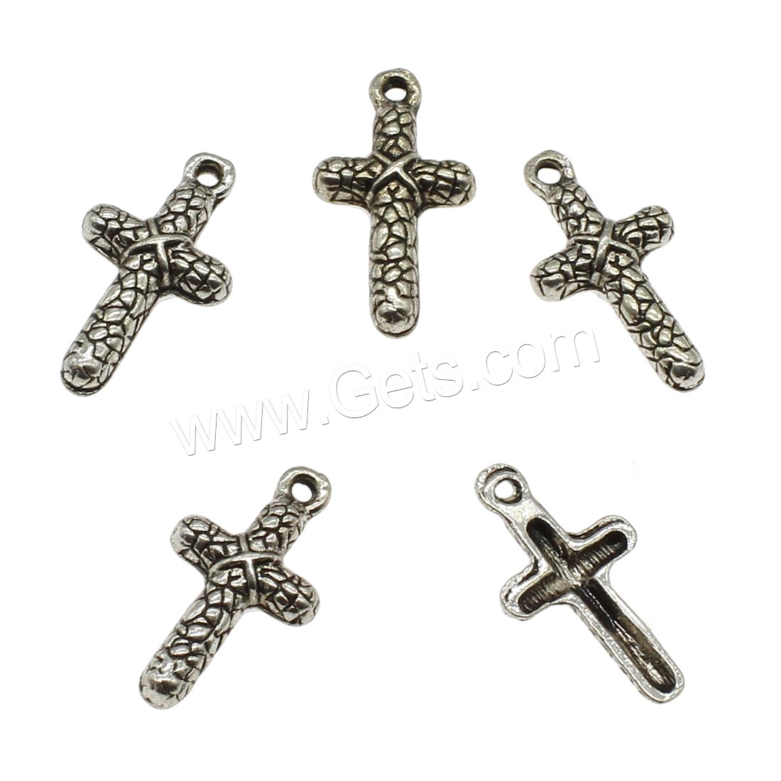 Zinc Alloy Cross Pendants, plated, more colors for choice, 9.5x17.5x2.2mm, Hole:Approx 1mm, Approx 1666PCs/KG, Sold By KG