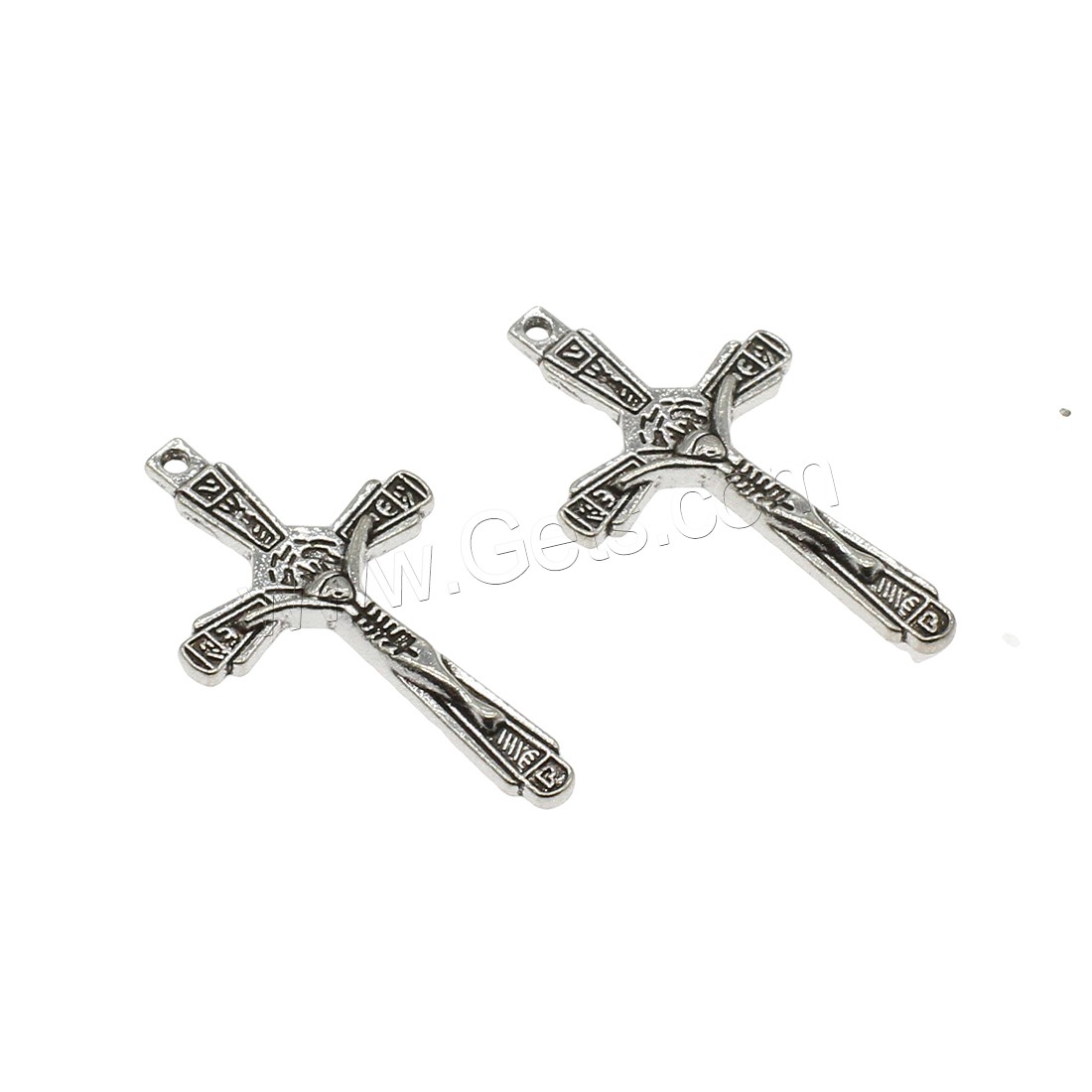 Zinc Alloy Cross Pendants, Crucifix Cross, plated, more colors for choice, 20x35x3mm, Hole:Approx 1.4mm, Approx 500PCs/KG, Sold By KG