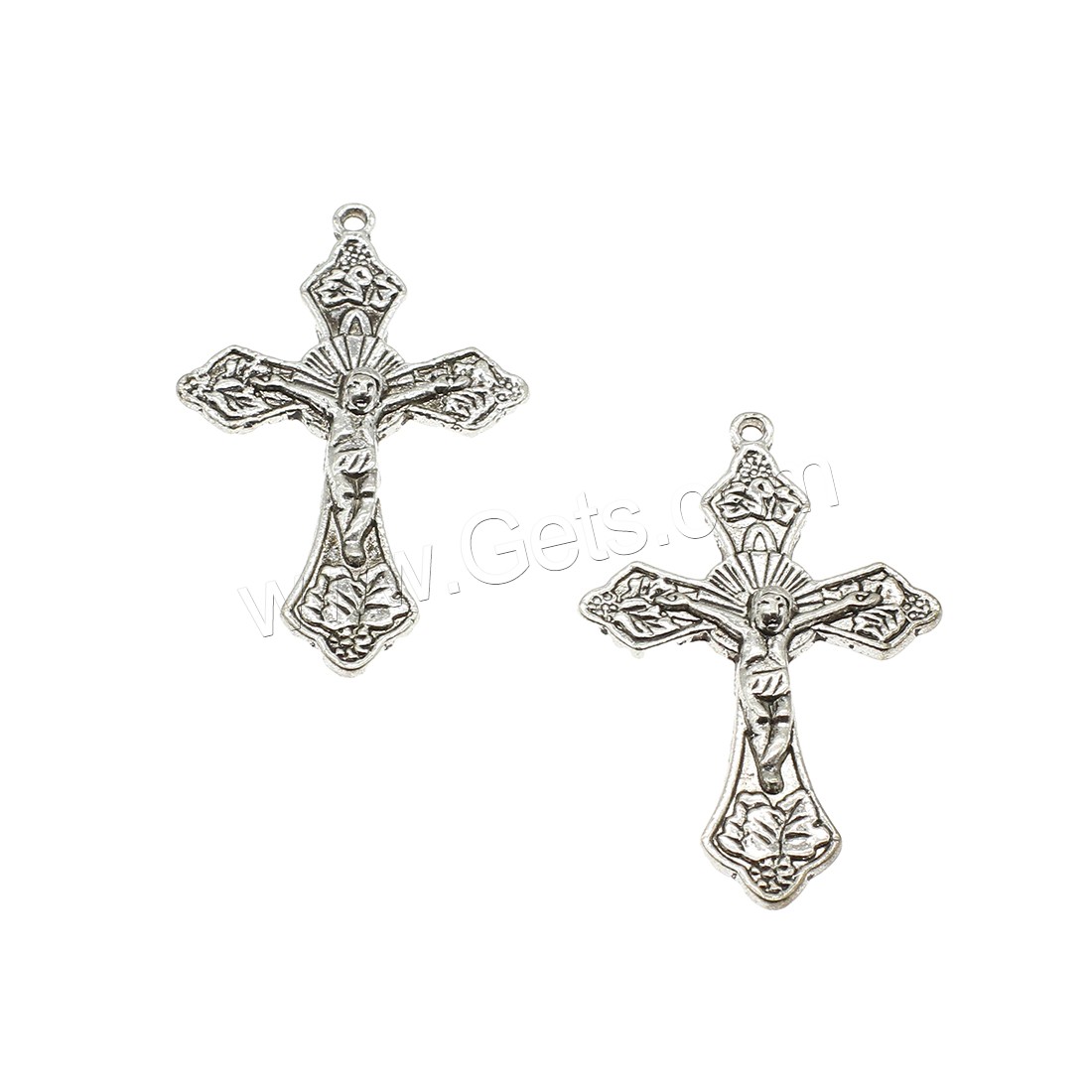 Zinc Alloy Cross Pendants, Crucifix Cross, plated, more colors for choice, 31x49x4mm, Hole:Approx 2mm, Approx 238PCs/KG, Sold By KG
