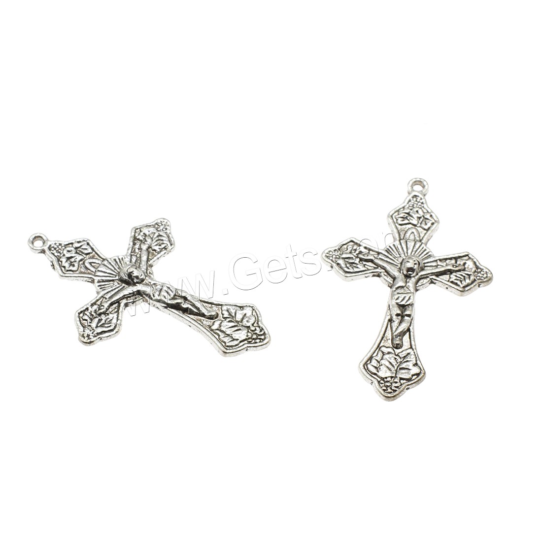 Zinc Alloy Cross Pendants, Crucifix Cross, plated, more colors for choice, 31x49x4mm, Hole:Approx 2mm, Approx 238PCs/KG, Sold By KG