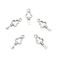 Zinc Alloy Key Pendants, plated, hollow Approx 1.3mm, Approx 