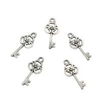Zinc Alloy Key Pendants, plated, hollow Approx 1.7mm, Approx 