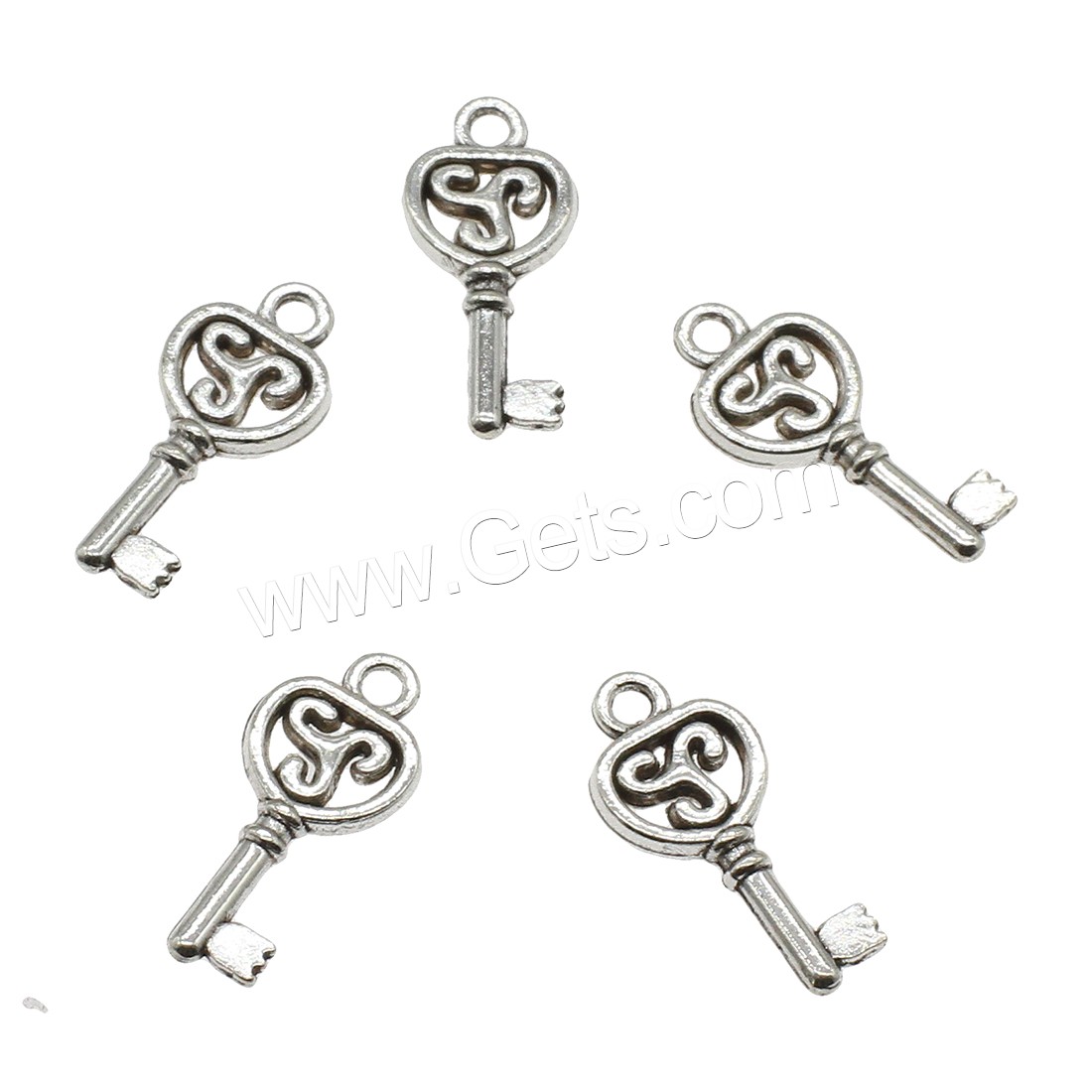 Zinc Alloy Key Pendants, plated, more colors for choice, 9.5x21.5x2.5mm, Hole:Approx 2mm, Approx 1111PCs/KG, Sold By KG