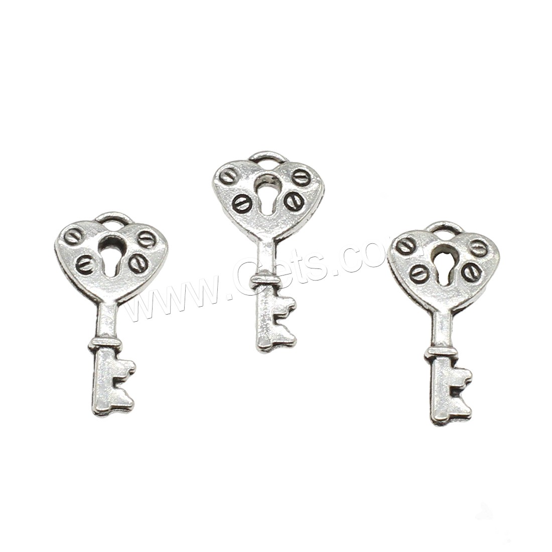 Zinc Alloy Key Pendants, plated, more colors for choice, 9.5x19x2.5mm, Hole:Approx 1.3mm, Approx 1250PCs/KG, Sold By KG