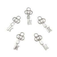 Zinc Alloy Key Pendants, plated, hollow Approx 3.8mm, Approx 