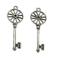 Zinc Alloy Key Pendants, plated, hollow Approx 2.7mm, Approx 