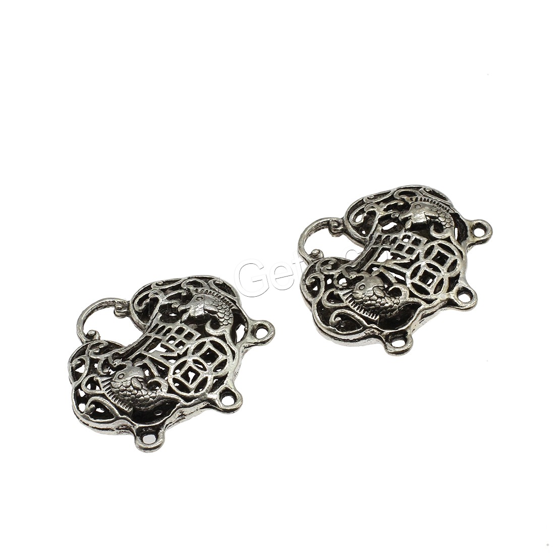 Zinc Alloy Lock Pendants, Longevity Lock, plated, more colors for choice, 41.5x39x12mm, Approx 73PCs/KG, Sold By KG