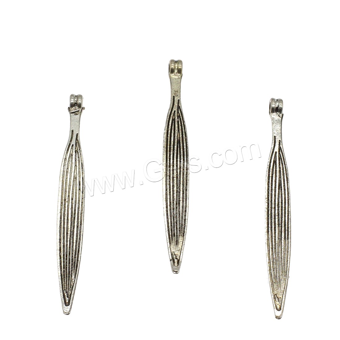 Zinc Alloy Leaf Pendants, plated, more colors for choice, 5.5x52.5x4mm, Hole:Approx 2mm, Approx 555PCs/KG, Sold By KG
