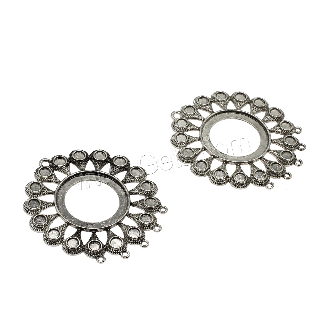Zinc Alloy Charm Connector, plated, 1/5 loop, more colors for choice, 79x86x4mm, Hole:Approx 4mm, Approx 23PCs/KG, Sold By KG
