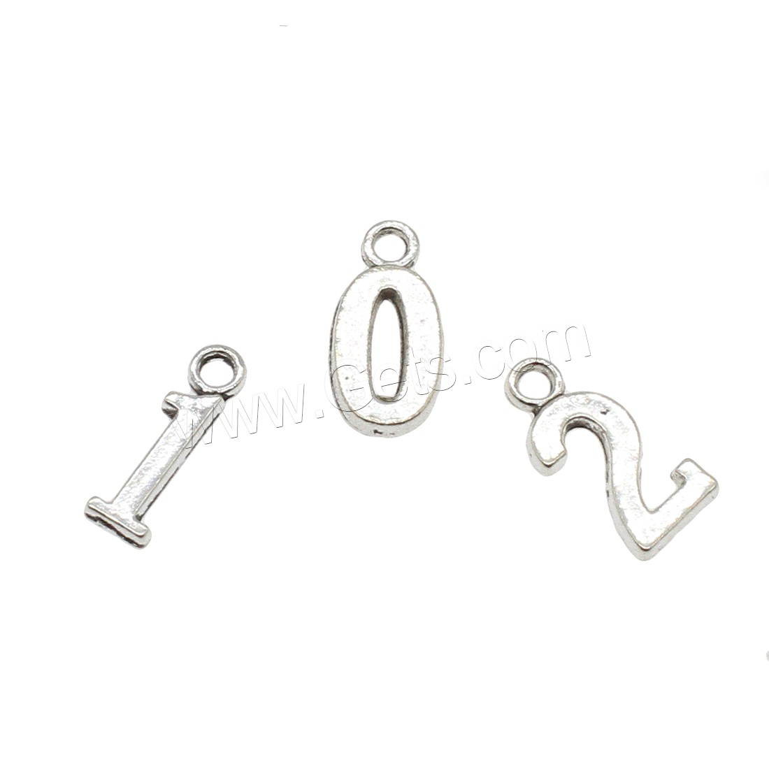 Zinc Alloy Alphabet Pendants, Number, plated, random style, more colors for choice, 3.5x14.5x1.3mm,6.5x14.5x1.3mm, Hole:Approx 1.8mm, Approx 2000PCs/KG, Sold By KG