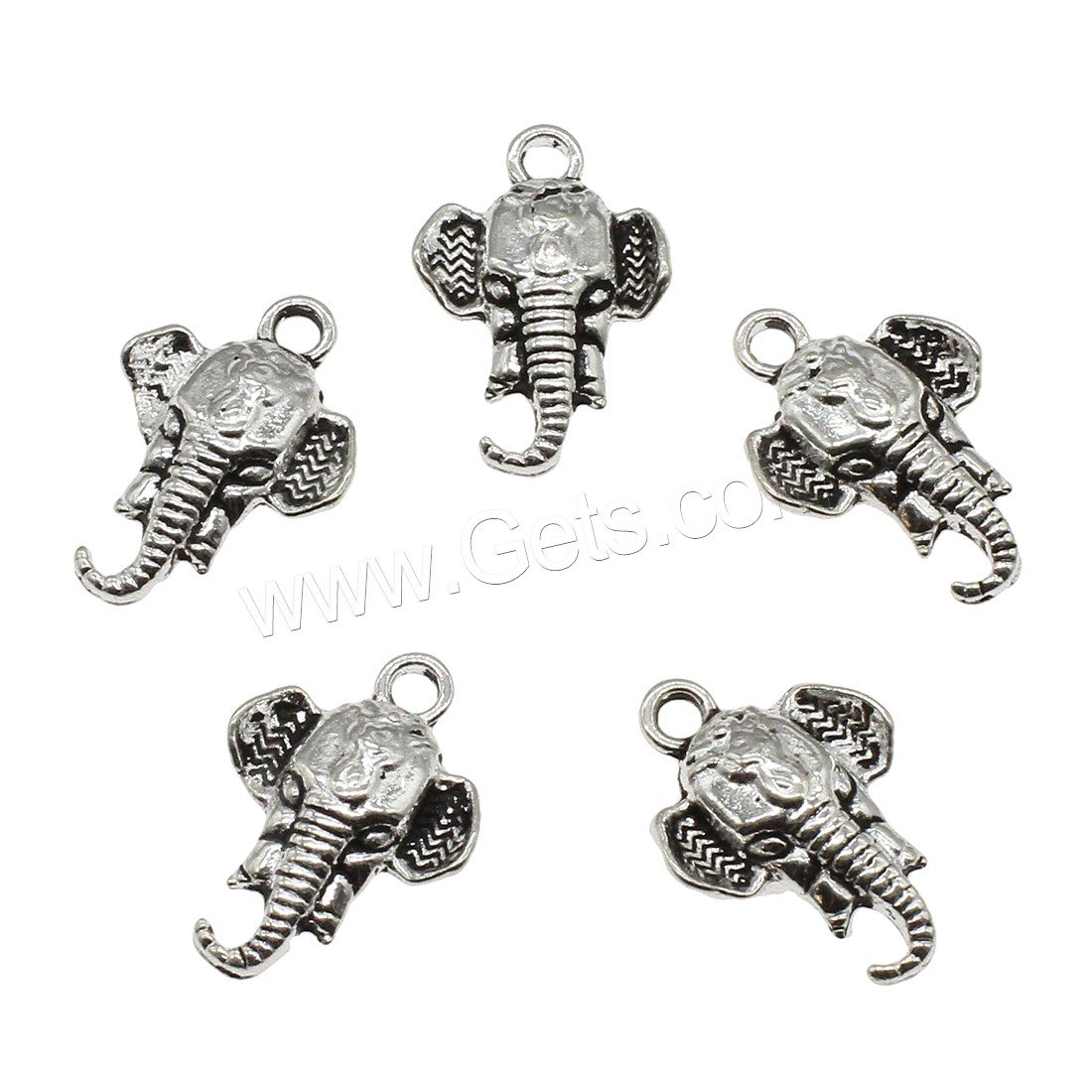 Zinc Alloy Animal Pendants, Elephant, plated, more colors for choice, 14x21x3.6mm, Hole:Approx 2mm, Approx 588PCs/KG, Sold By KG