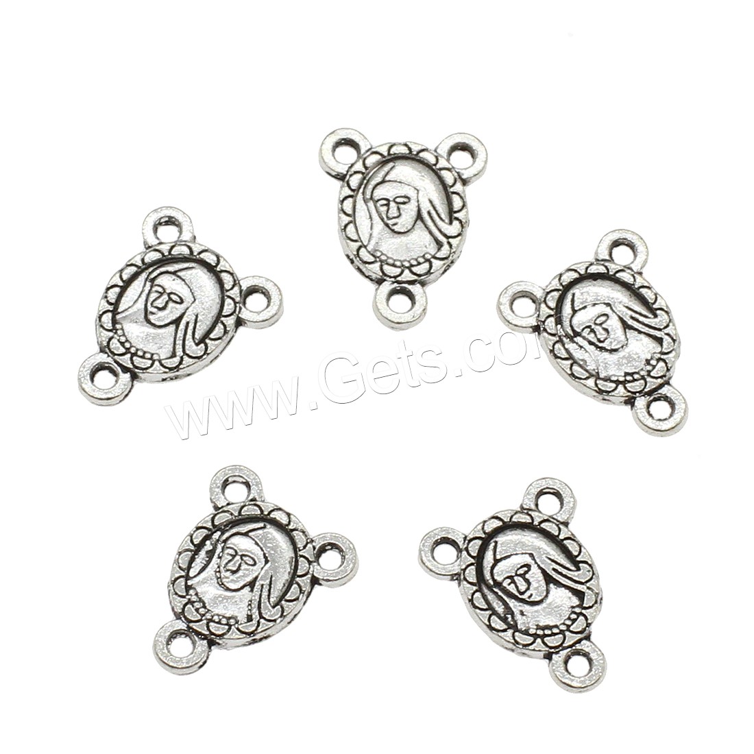 Zinc Alloy Charm Connector, plated, 1/2 loop, more colors for choice, 11x14x1.7mm, Hole:Approx 1.2mm, Approx 1111PCs/KG, Sold By KG